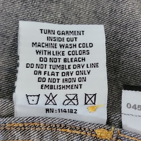 Christian Audigier Kids Chambray Button-up Short Sleeve Graphic Shirt 12 - Picture 12 of 13